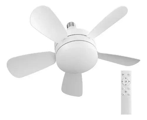Bombilllo SoFan 2-en-1: Ventilador de Techo LED con Instalación Instantánea