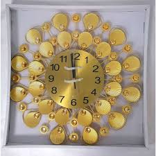 Reloj de Pared Luxury Gold Sun - Elegancia y Diseño para el Hogar